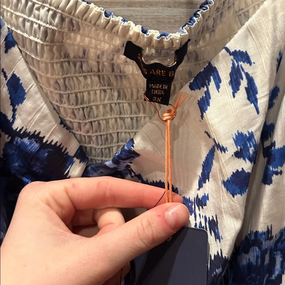 NWT Skies are Blue Floral maxi puff sleeve maxi dress size 3X - Picture 4 of 11